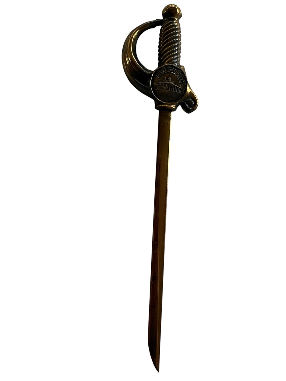Vintage Mount Vernon Sword Letter Opener Souvenir in Wallace Silversmith Box